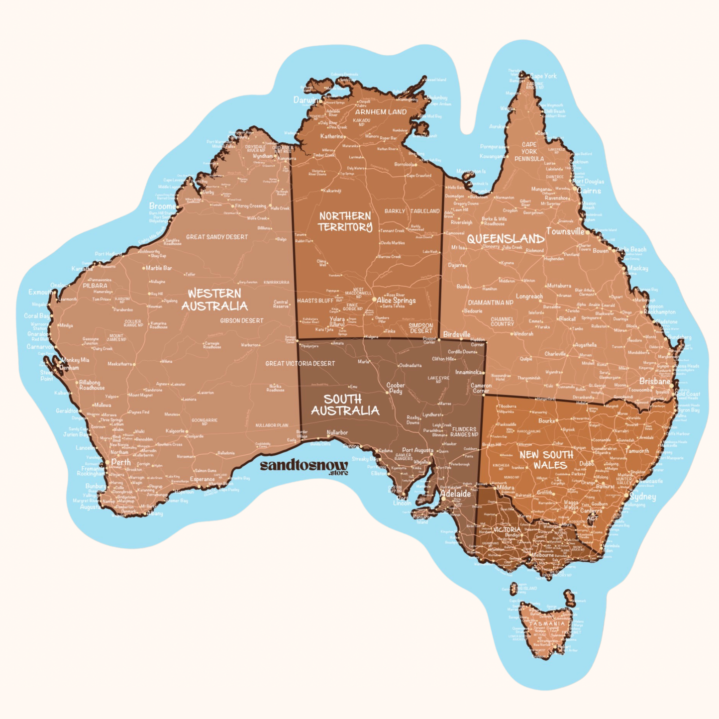 Map of Australia Sticker