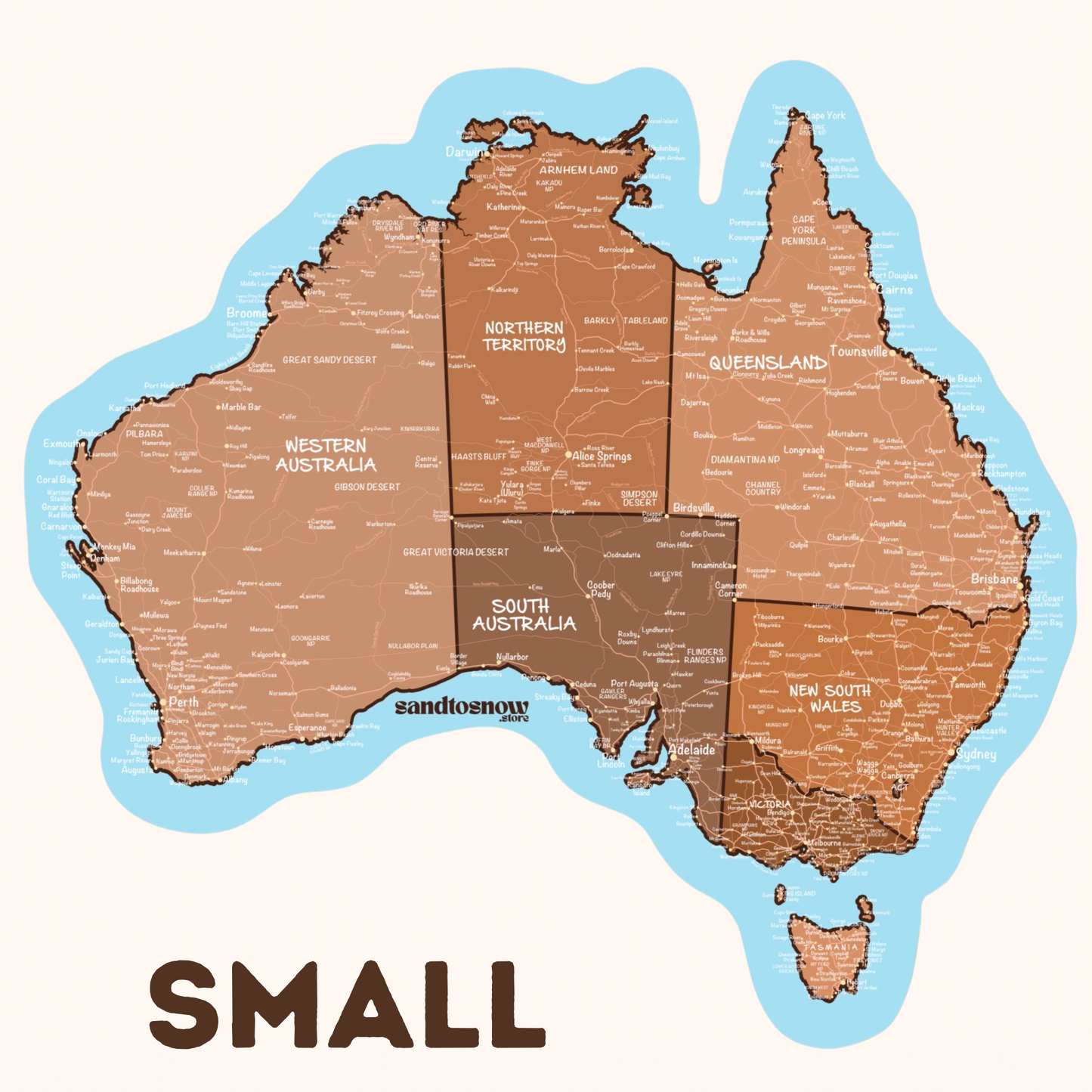 Map of Australia Sticker - Small