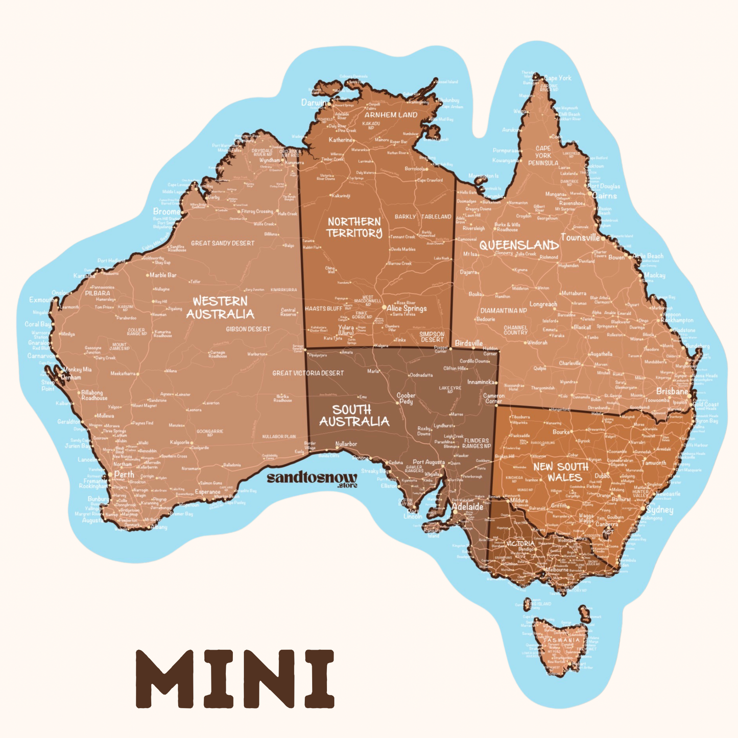 Map of Australia Sticker - Mini