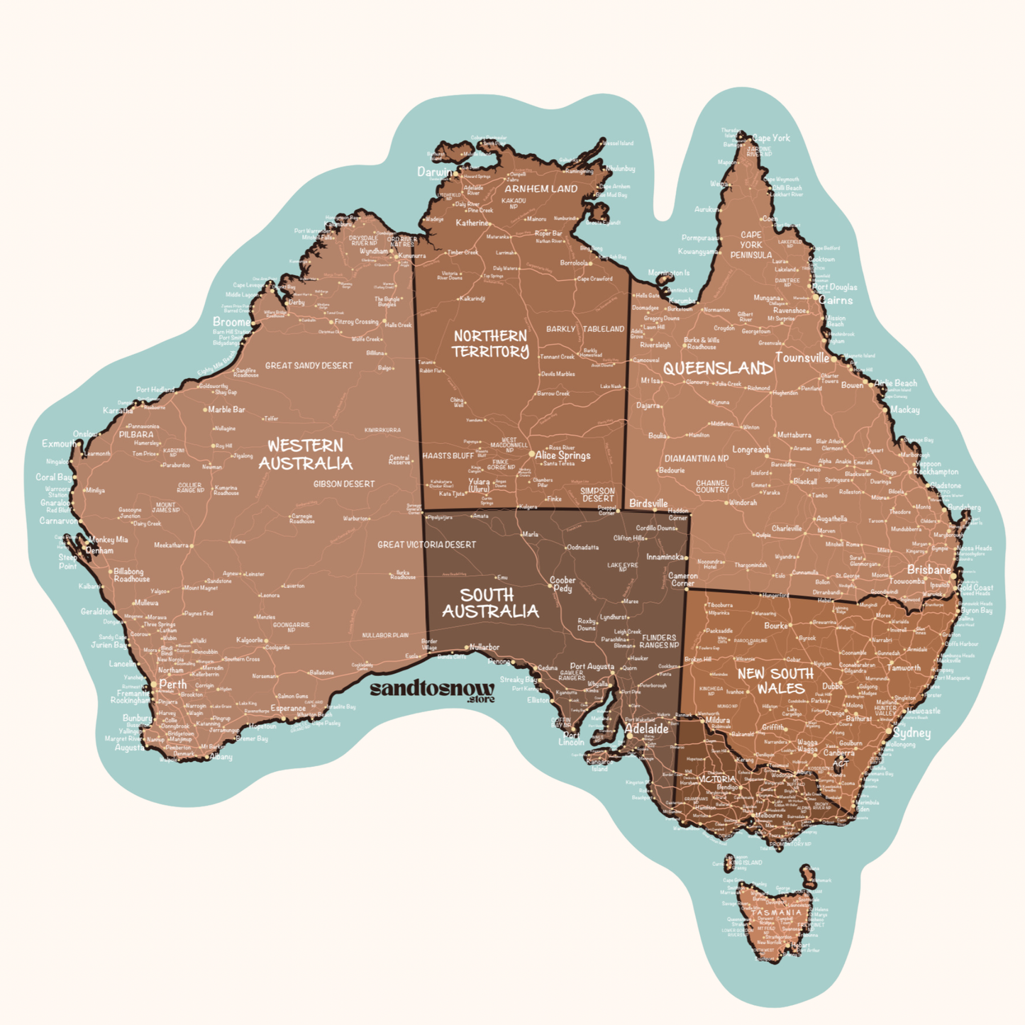 Map of Australia Sticker