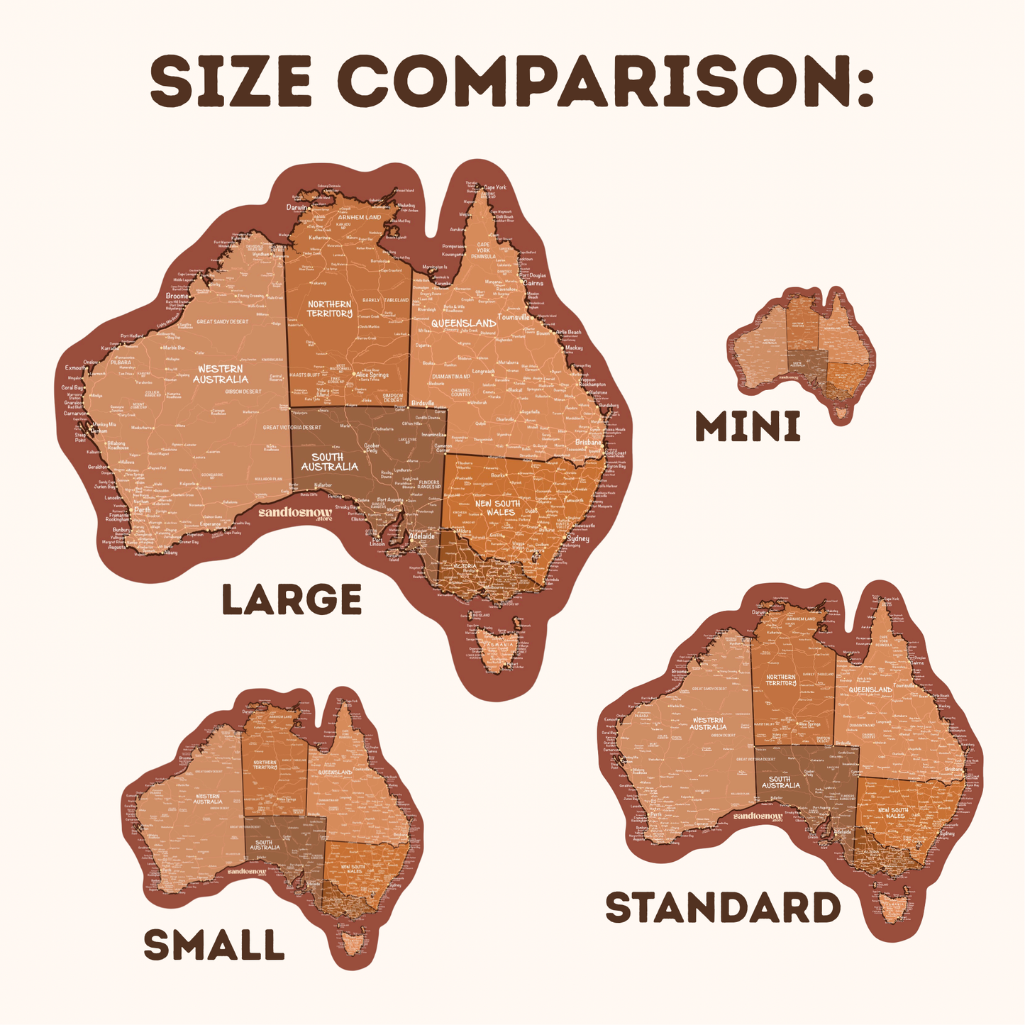 Map of Australia Sticker - Small