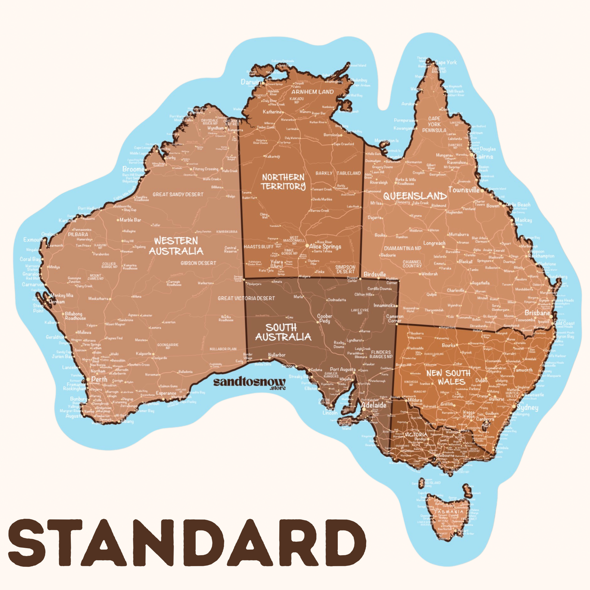 Map of Australia Sticker - Standard