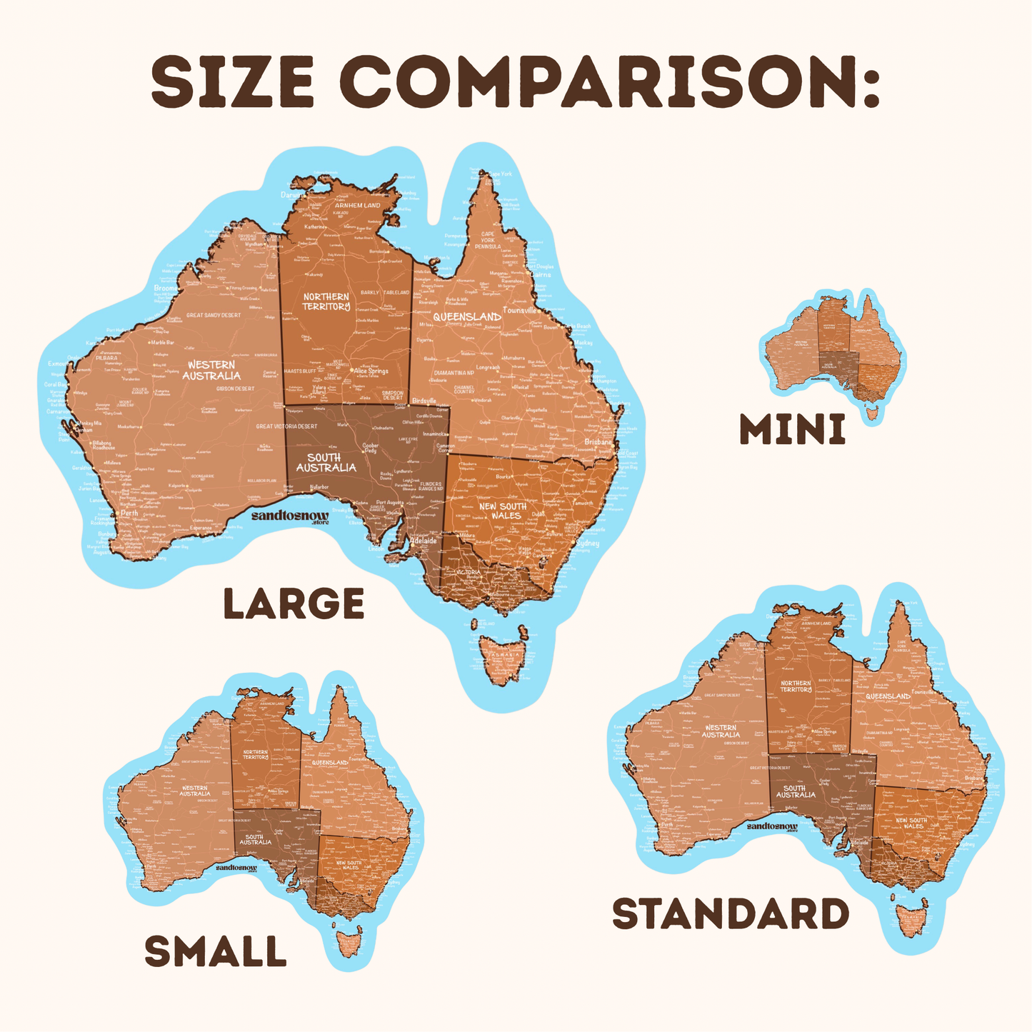 Map of Australia Sticker - Small