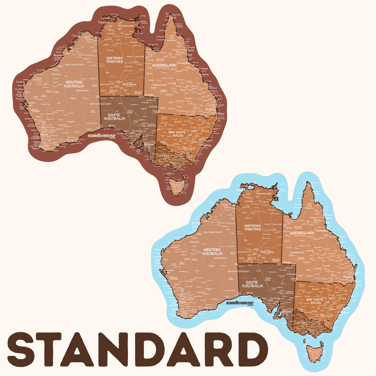 Map of Australia Sticker - Standard