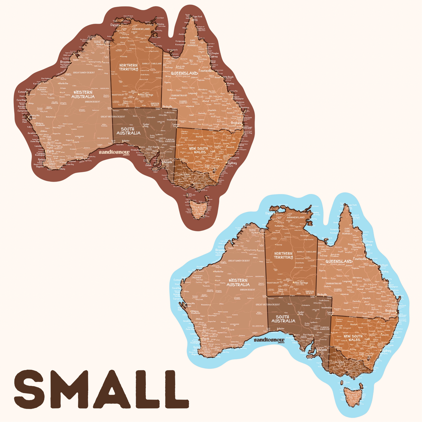Map of Australia Sticker - Small