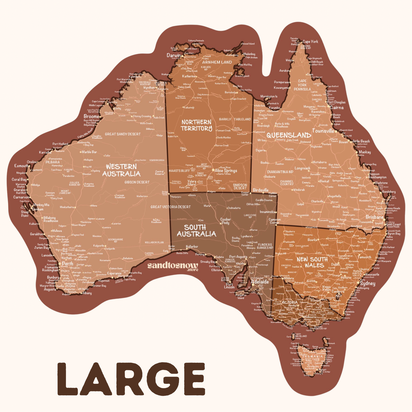 Map of Australia Sticker - Large