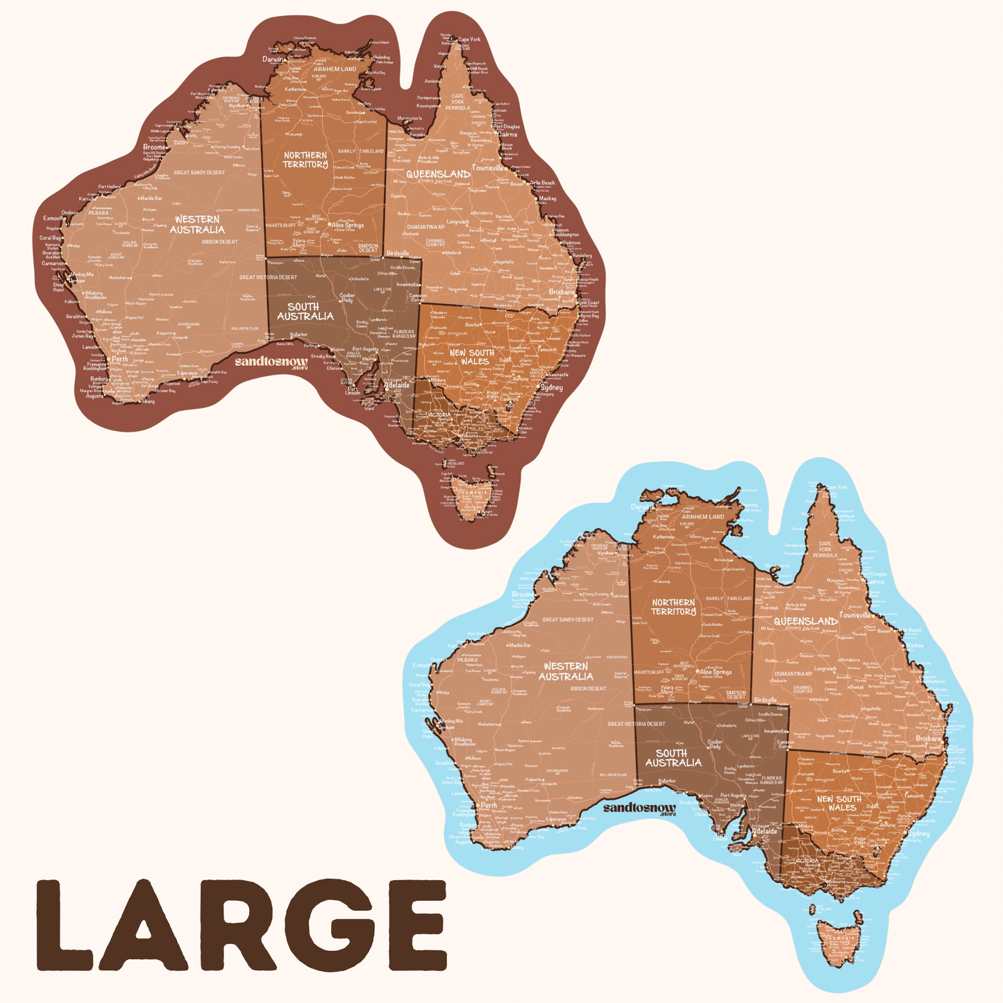 Map of Australia Sticker - Large