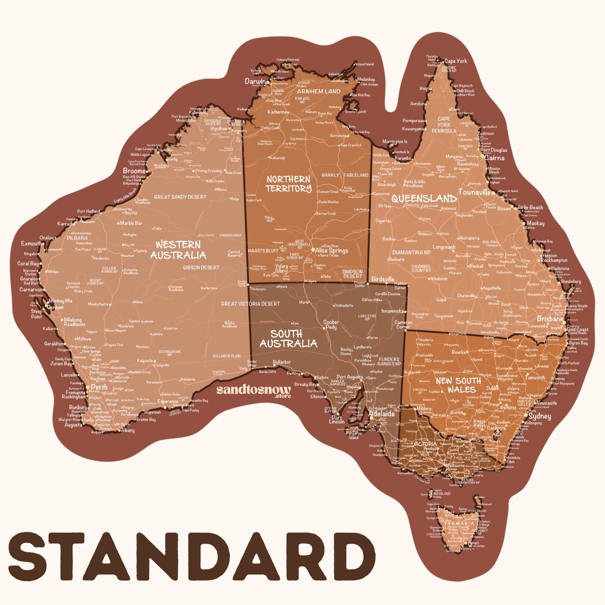 Map of Australia Sticker - Standard