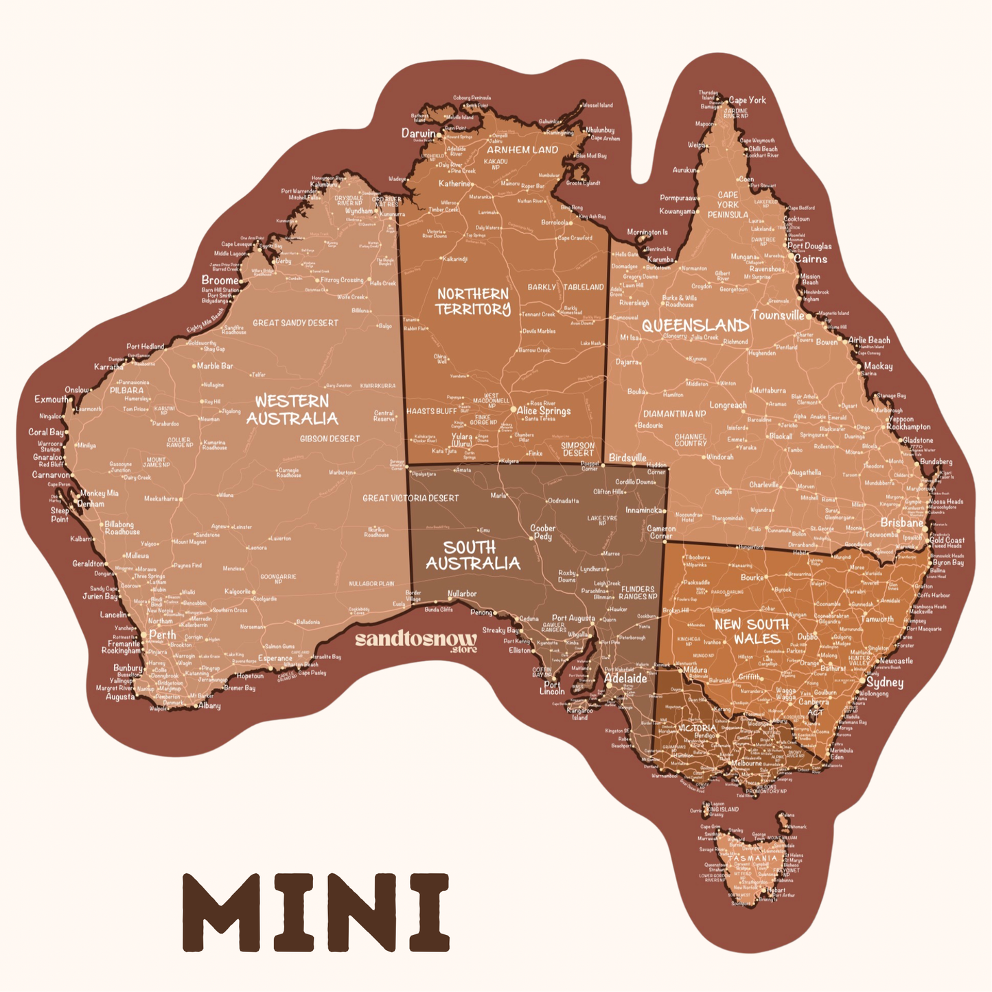 Map of Australia Sticker - Mini