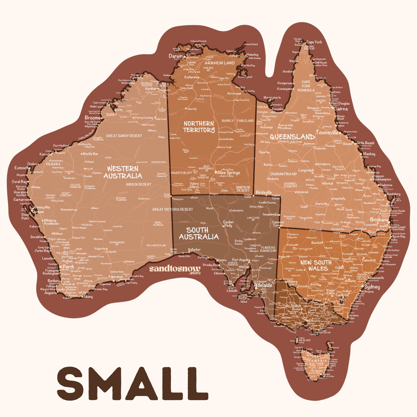 Map of Australia Sticker - Small